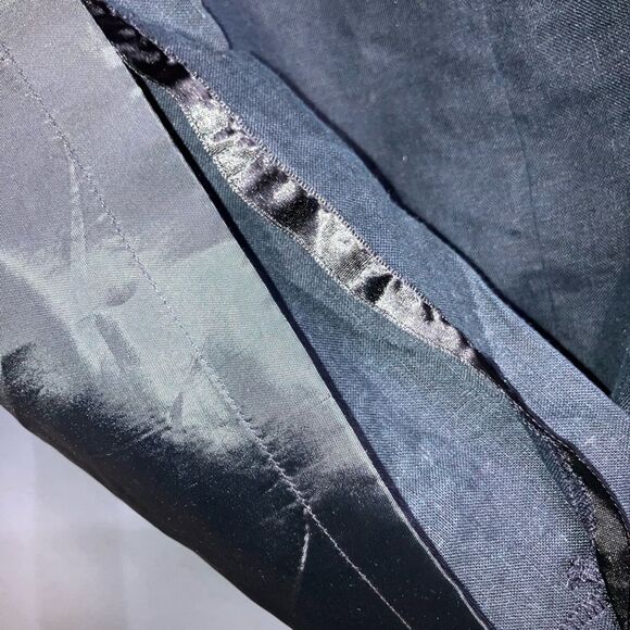 Talbots Black Midi Dress with Button Accents 100% Irish linen #736 - Picture 6 of 8